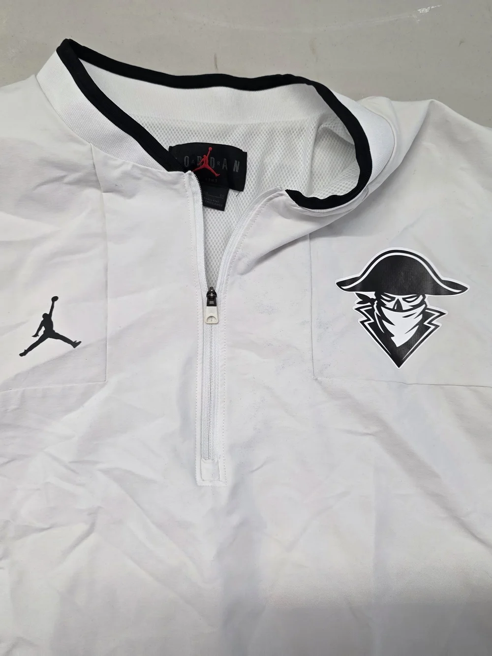 Jordan Jacket Training 1/4 Zip Windbreaker White Short Sleeve Men's Size XL